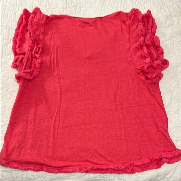 Chico's Orange Ruffle Sleeve Women's Top - Picture 7 of 7